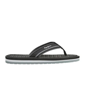 Papuci flip-flop cu logo, Negru