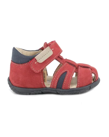 Sandale fisherman de piele cu logo