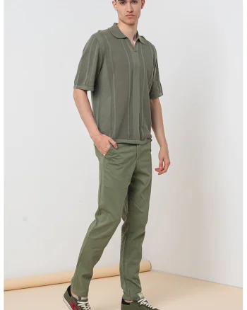 Tricou polo din bumbac, Verde feriga