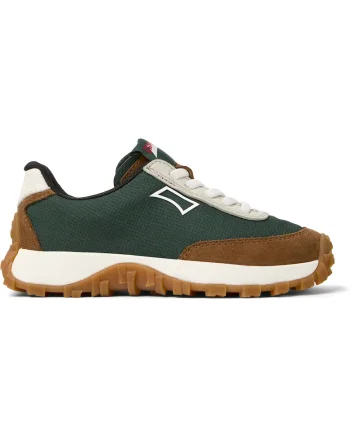 Pantofi sport Drift Trail 8505 cu insertii din piele intoarsa, Verde inchis