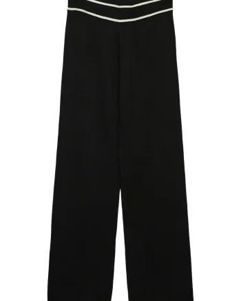 Pantaloni dama,  negru, viscoza si poliester