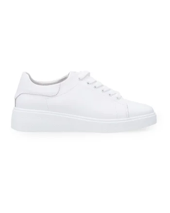Pantofi sport din piele neteda cu talpa wedge
