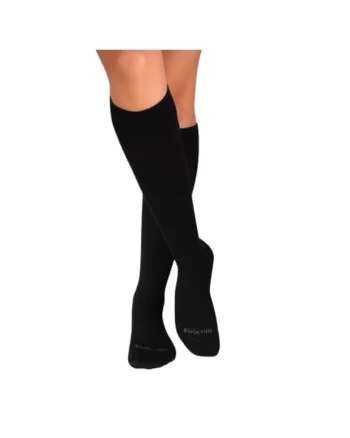 Sosete lungi compresive 3/4 din Lana Merinos Negru