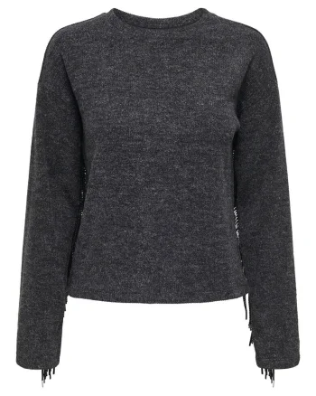 Pulover  bej, 87% poliester reciclat, 9% viscoza, 4% elastan, Gri