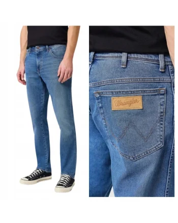 Blugi Barbati,  Texas Slim Slim Fit, Talie Medie, 5 Buzunare, Lungi, Fermoar, Bumbac, Albastru, Albastru