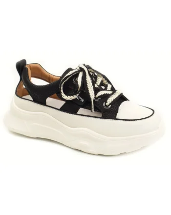 Pantofi dama decupati piele naturala 208, Negru