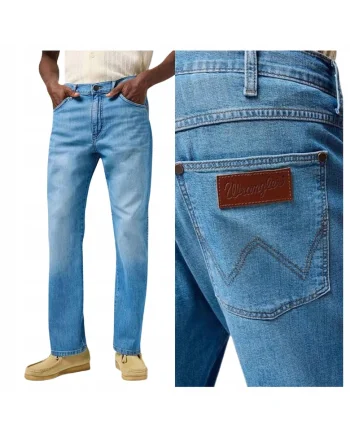 Blugi Barbati,  Frontier, Straight Fit, Talie Medie, 5 Buzunare, Lungi, Fermoar, Bumbac, Albastru, Albastru
