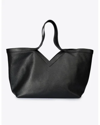 Geanta tote de piele, Negru
