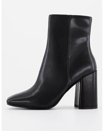 Botine cu varf patrat Streams, Negru