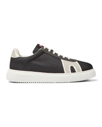 Pantofi sport de piele si material textil Runner K21 8651, Negru/Gri deschis