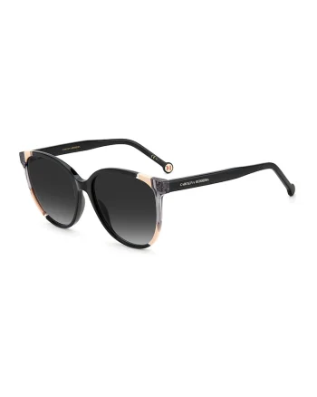 Ochelari de soare rotunzi cu lentile in degrade, Negru