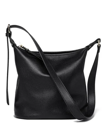 Geanta de dama, Lucasta GT2776, piele naturala, Negru
