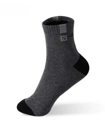 Set 5 perechi de sosete pentru barbati, SS225, gri inchis, marime universala (39-43)