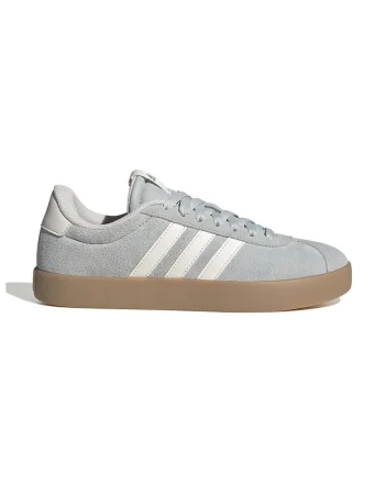 Pantofi sport VL Court 3 din piele intoarsa, Alb/Gri deschis