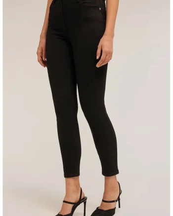 Blugi skinny cu talie inalta, Negru