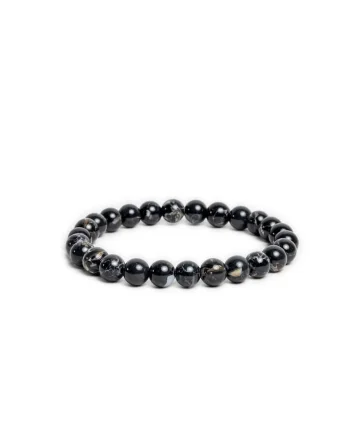 Bratara dama cristale Shell Turquoise Negru Soraya,  margele de 6mm,