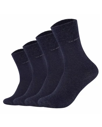 Set de sosete lungi unisex - 4 perechi, Albastru inchis