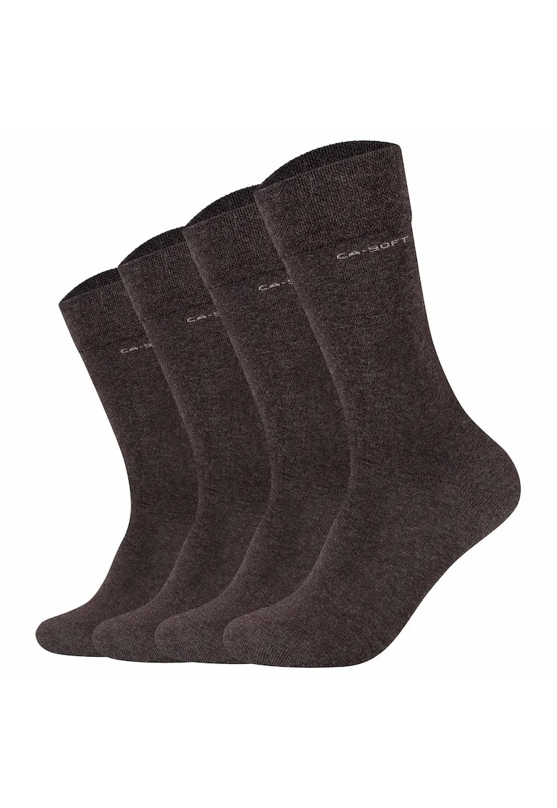 Set de sosete lungi unisex - 4 perechi, Maro inchis