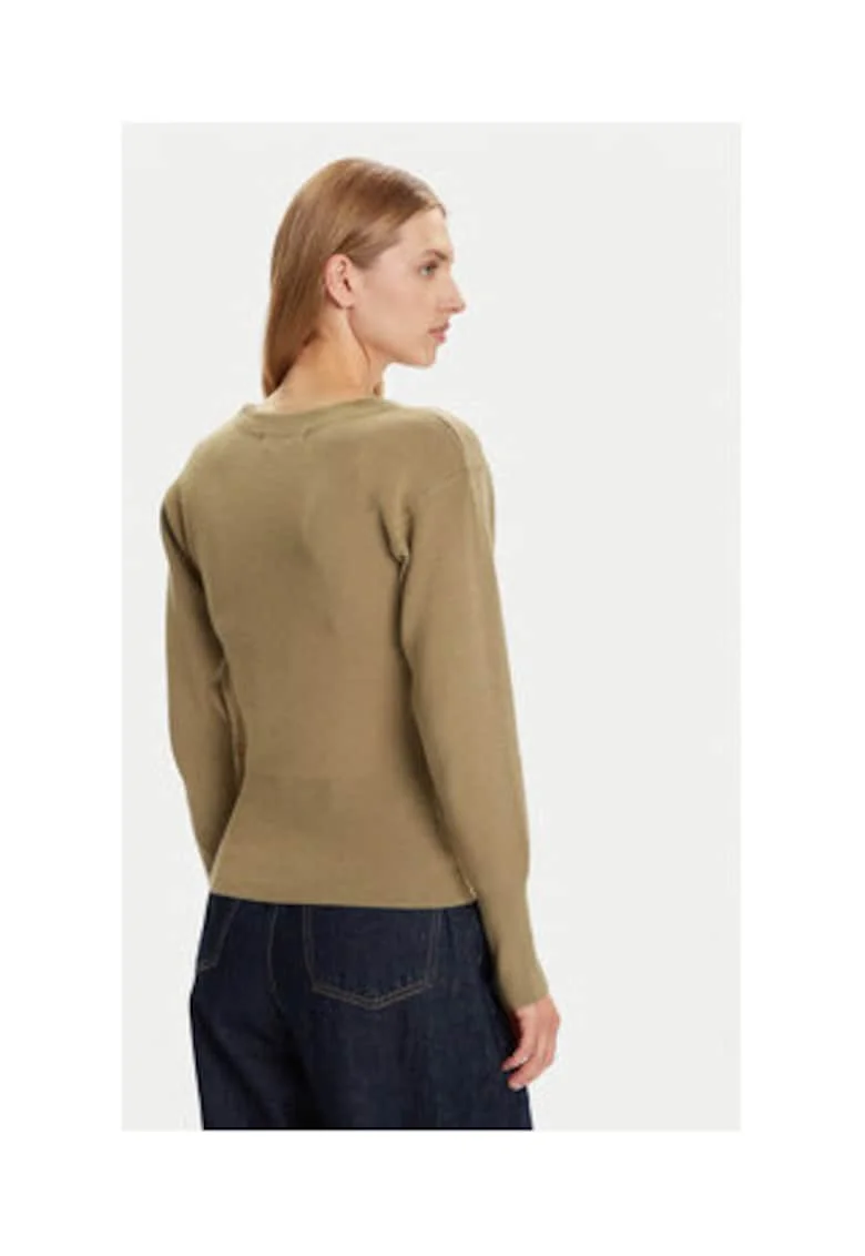 Cardigan dama,  Verde, 50% viscoza, 28% poliester, 22% nailon