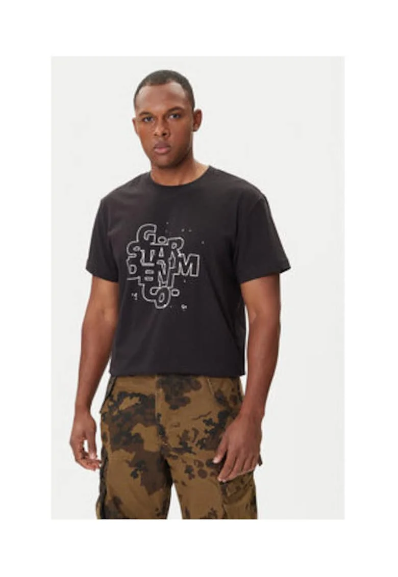 Tricou barbati, G Star Raw, negru, 100% bumbac organic,