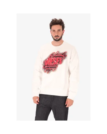 Bluza de trening cu imprimeu logo si decolteu la baza gatului