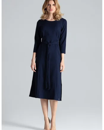 Rochie  bleumarin, eleganta, poliester, Bleumarin