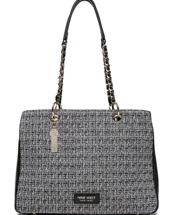 Geanta shopper  material sintetic, neagra, One Size INTL, include sac de protectie.