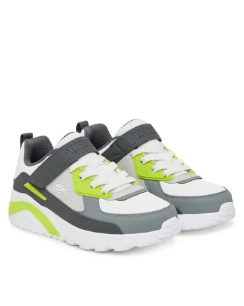 Pantofi sport copii,  piele ecologica, gri, velcro