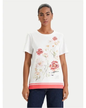 Tricou dama,  bumbac, alb