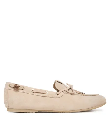 Mocasini dama,  piele naturala, bej
