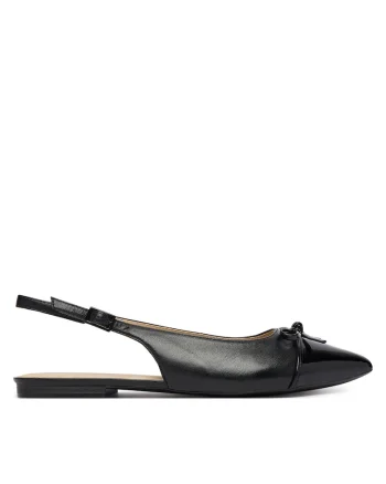 Balerini 9-29401-46,  Piele naturala, Negru
