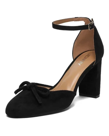 Pantofi dama,  clasic, negru, textil
