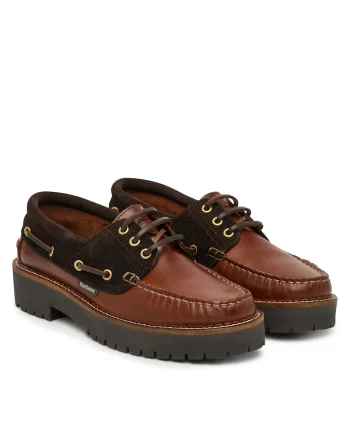 Mocasini dama,  piele naturala, maro, talpa groasa