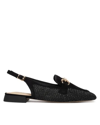 Balerini 9-29410-46,  Piele naturala, Negru
