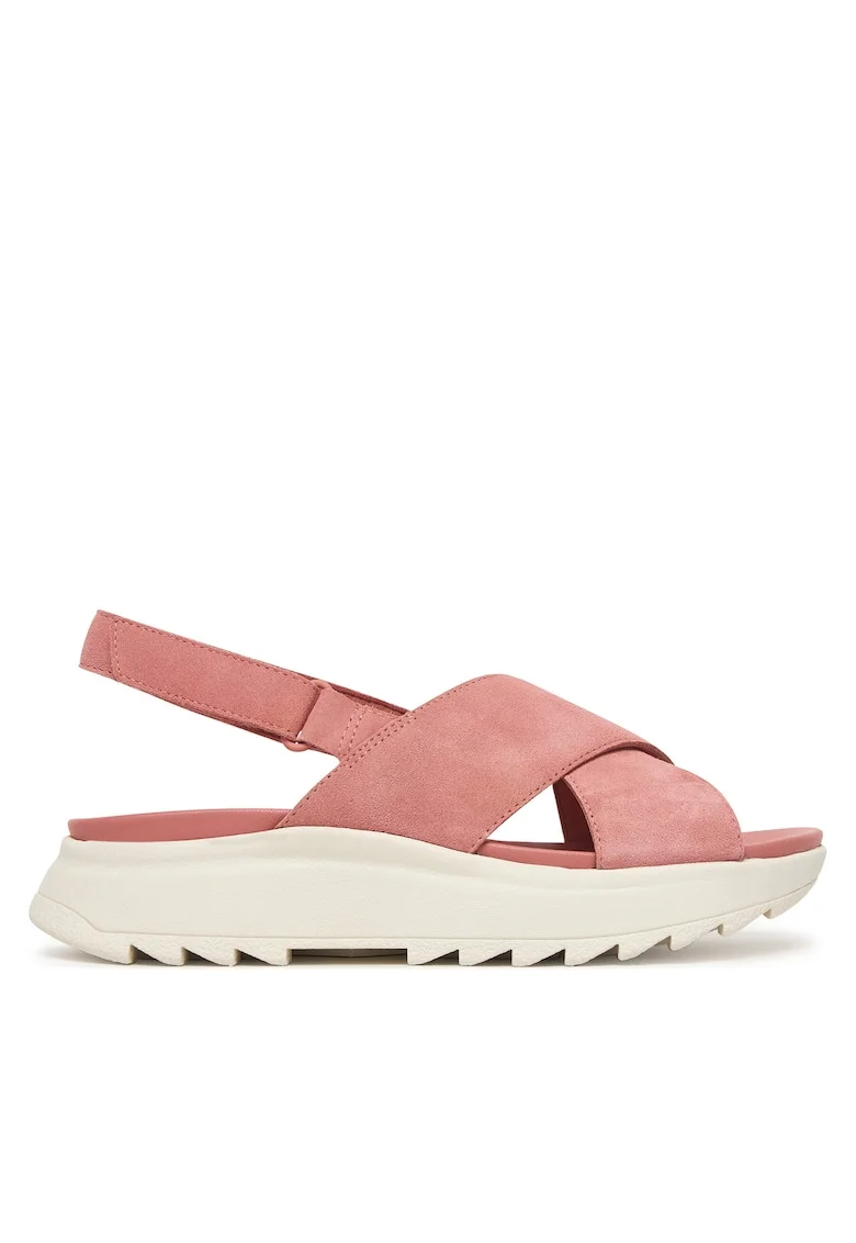 Sandale dama,  piele naturala, roz, sistem inchidere Velcro