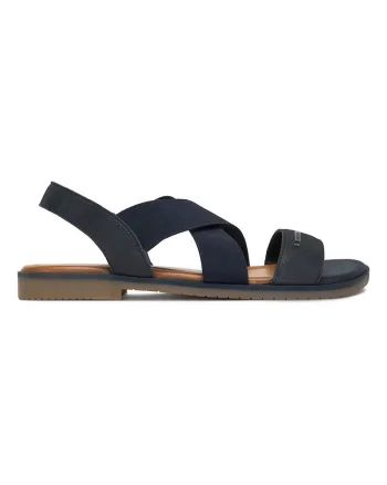 Sandale dama,  piele naturala, bleumarin, curele elastice