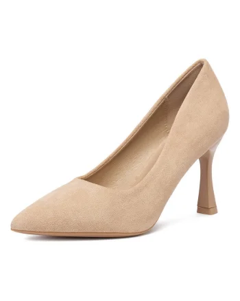 Pantofi stiletto  bej dama, Bej