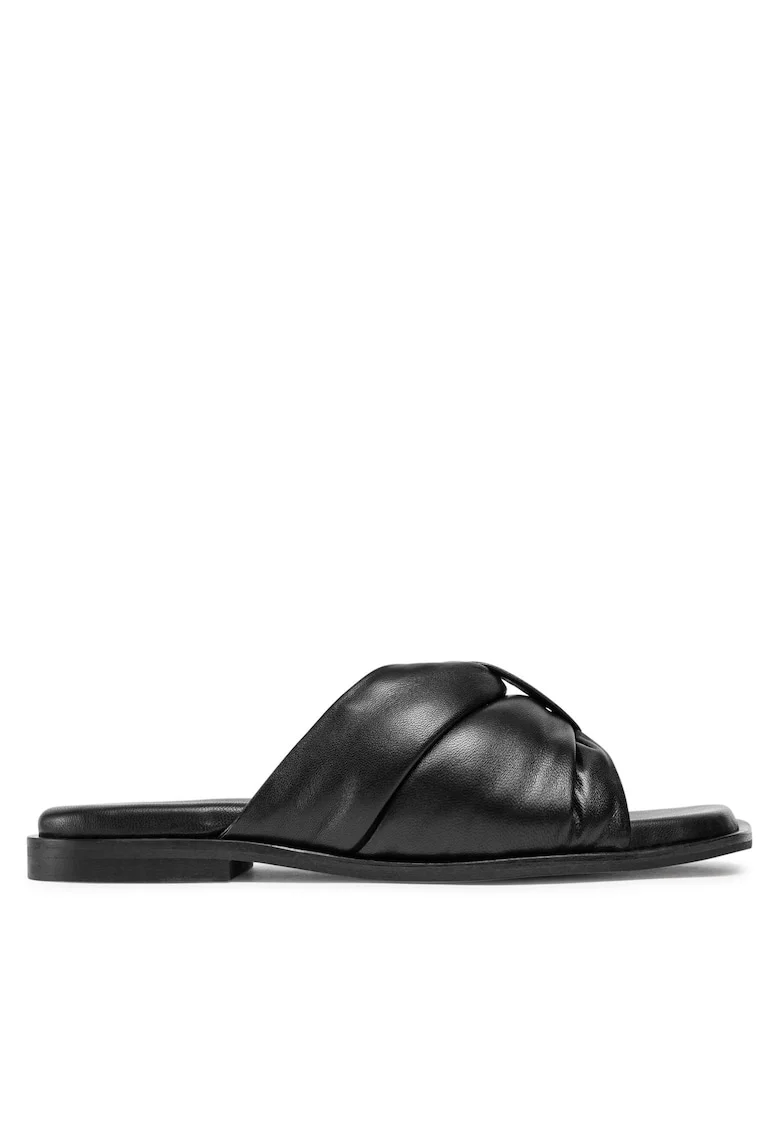 Papuci dama,  piele naturala, negru, usori, confortabili,