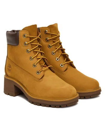 Ghete dama,  piele naturala, galben, toc clasic,
