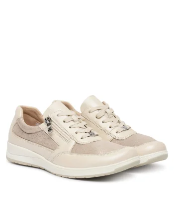 Pantofi dama,  piele naturala, bej, confortabili,