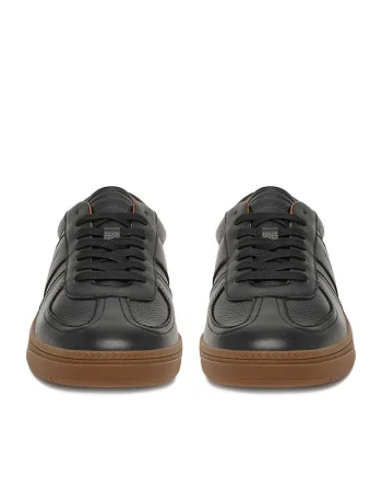 Adidasi  piele naturala, negru,