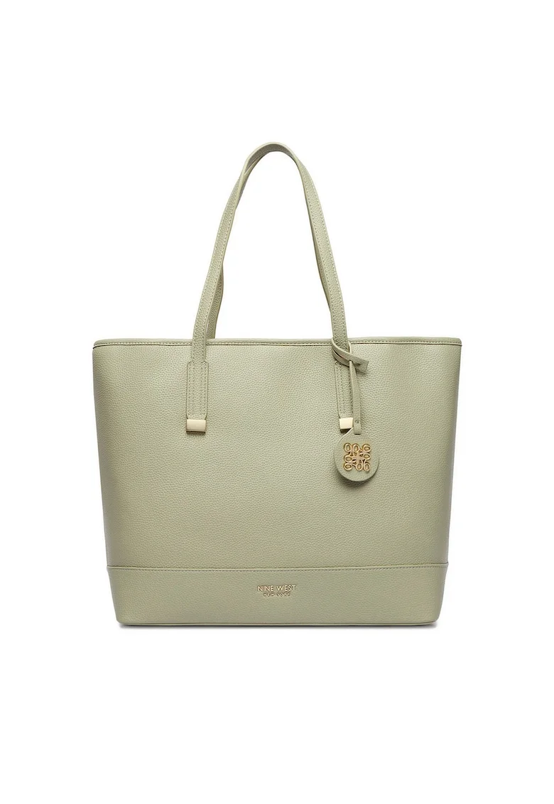 Geanta shopper  verde, One Size INTL, cu saszeta dopinata