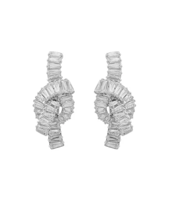 Cercei dama,  argintiu, One Size INTL
