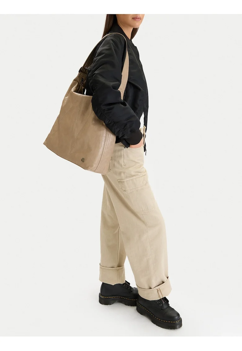Geanta dama,  tkanina, bej, One Size INTL