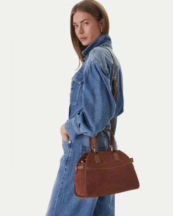 Geanta dama,  maro, piele naturala, One Size INTL