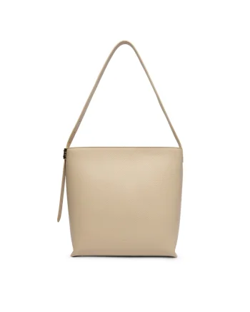 Geanta dama,  piele naturala, bej, One Size INTL