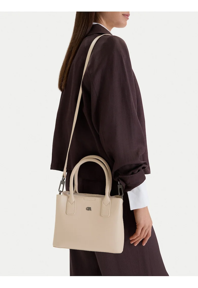 Geanta dama,  tkanina, bej, One Size INTL
