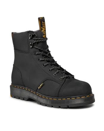 Ghete unisex, Dr Martens, Negru, Piele naturala,