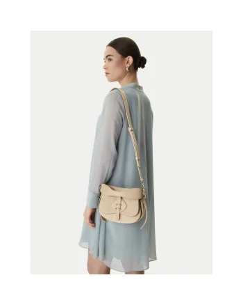 Geanta dama,  piele naturala, bej, One Size INTL