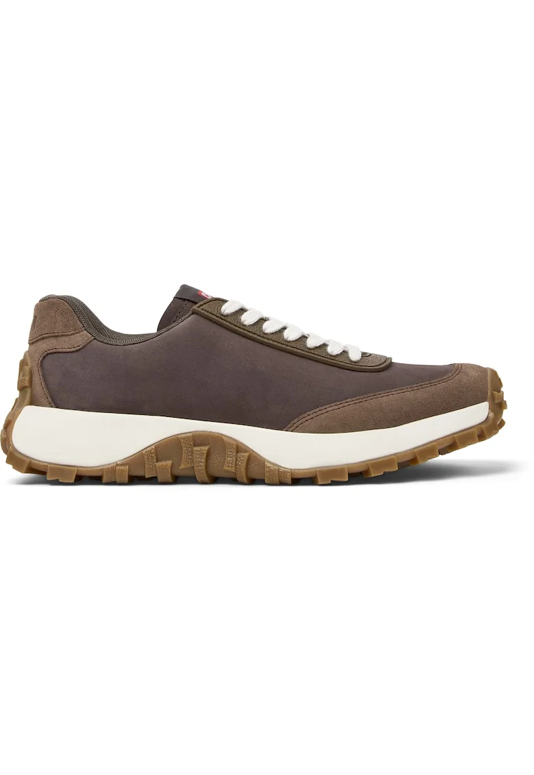 Pantofi sport din piele intoarsa si piele nabuc Drift Trail, Maro
